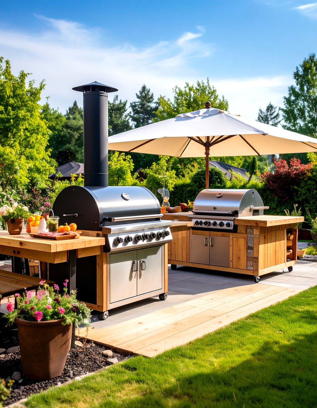 Pizza Oven and Grill Combination Station - 24 Grill Station Ideas
