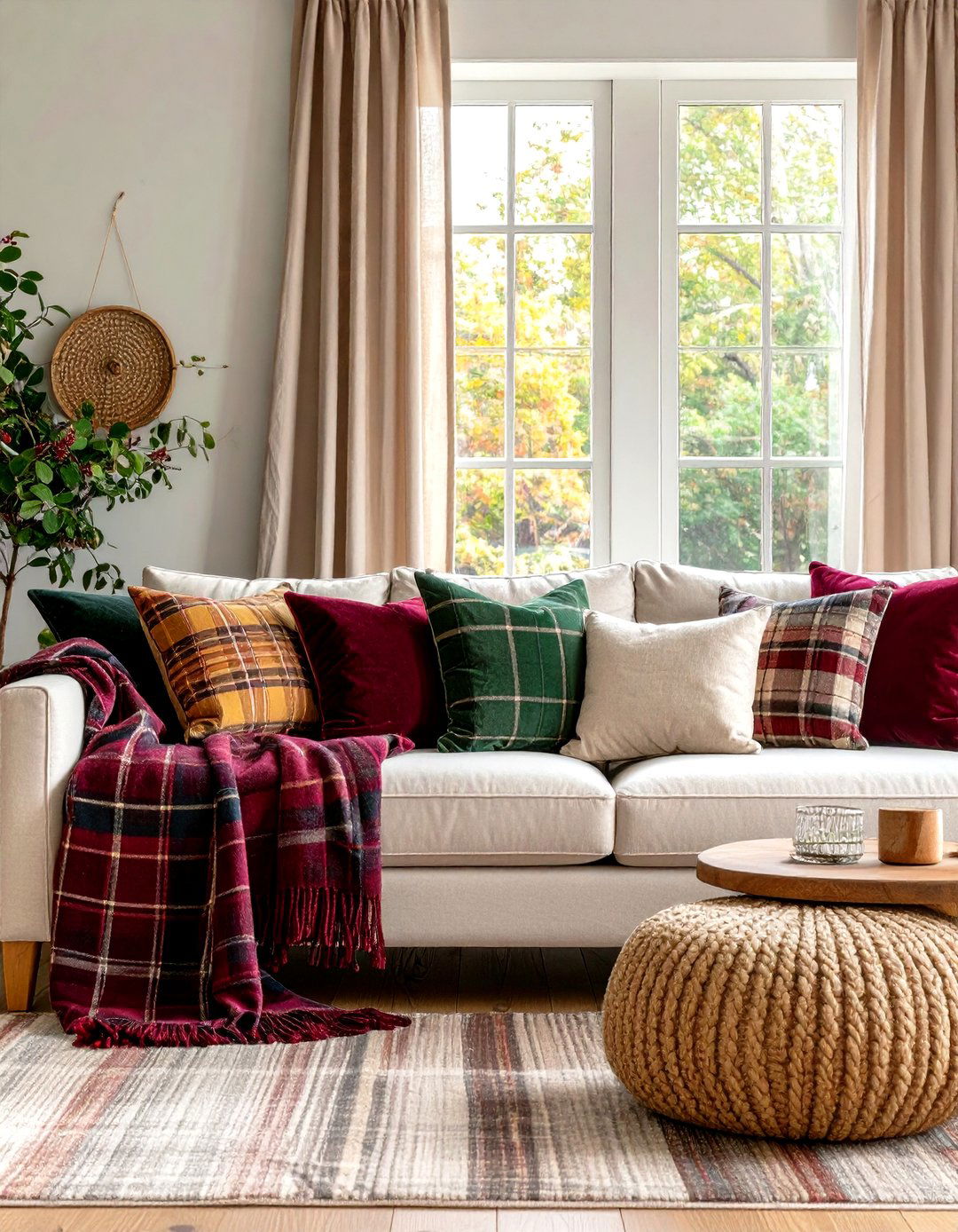 Plaid Textile Layering System - 24 Cabin Decor Ideas