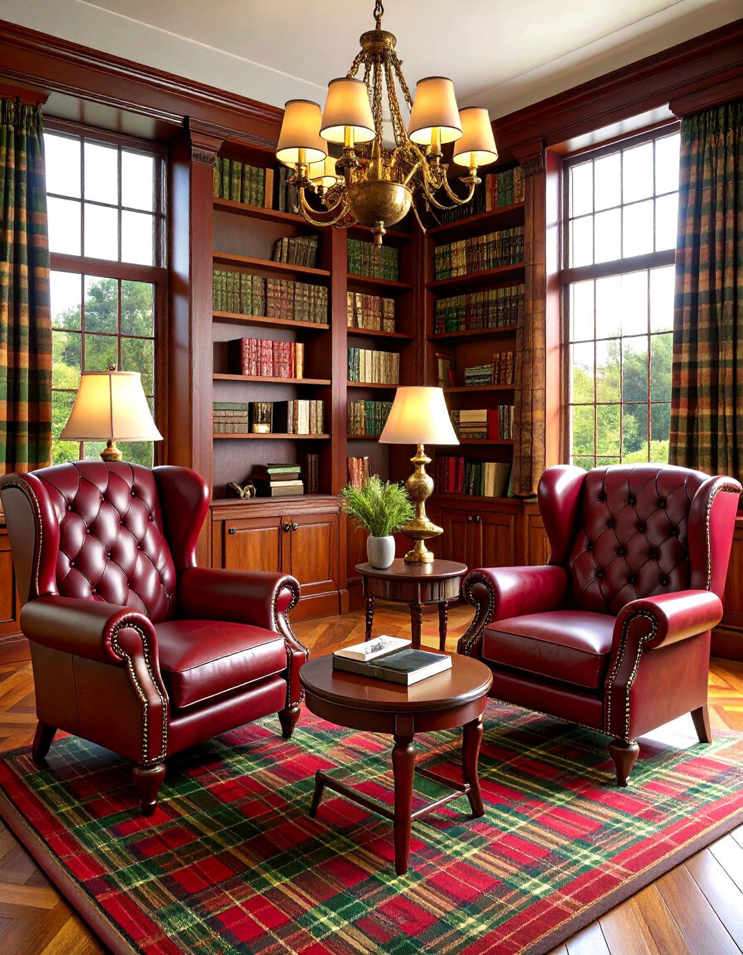 Plaid and Tartan Study - 24 Preppy Room Ideas