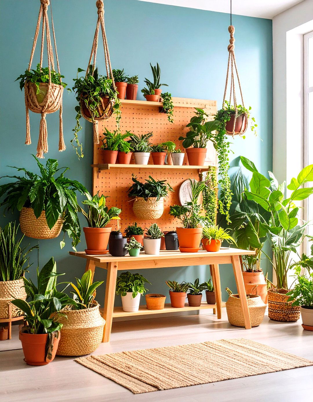 Plant Display Garden - 24 Pegboard Ideas