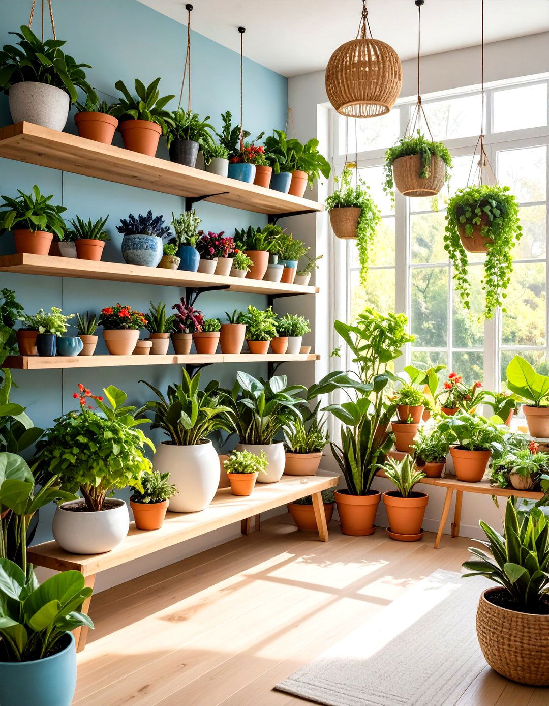 Plant Display Sunroom Garden - 24 Mid-century Modern Sunroom Ideas