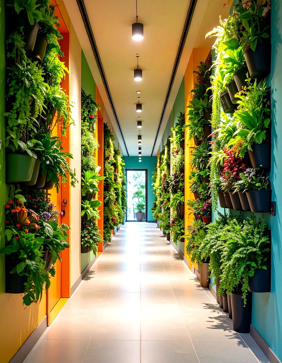 Plant and Greenery Integration - 24 Narrow Hallway Ideas