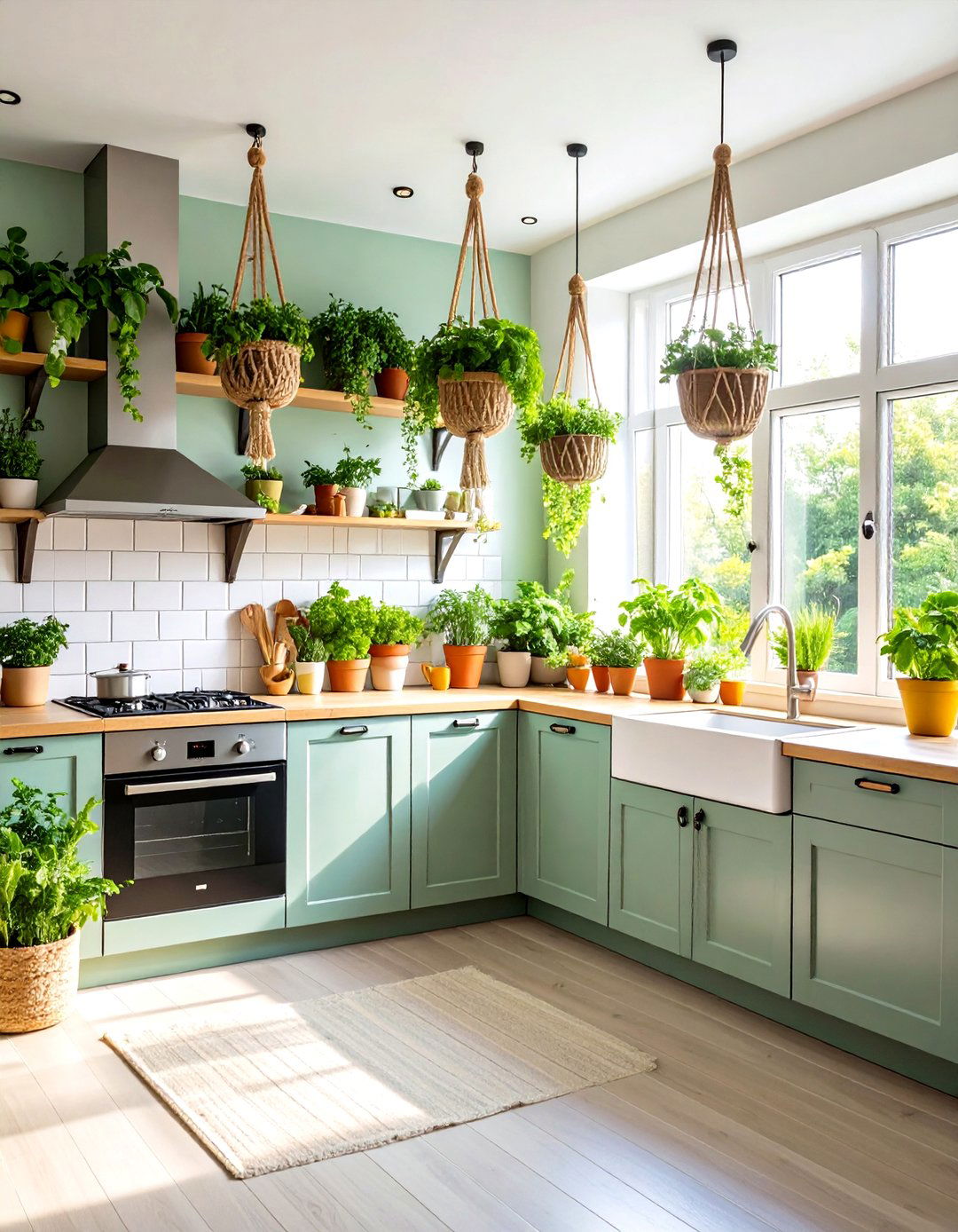 Plant and Greenery Integration - 24 Eclectic Kitchen Ideas