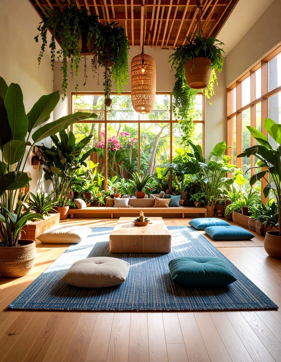 Plant filled Meditation Oasis - 24 meditation room ideas