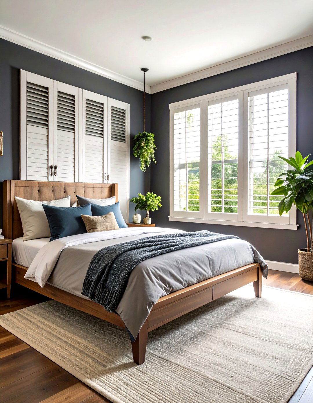 Plantation Shutters for Timeless Elegance - 24 Bedroom Window Ideas