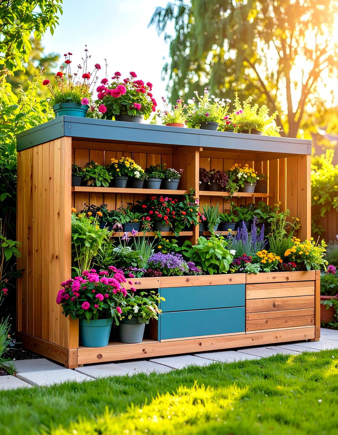 Planter Box Storage - 24 Outdoor Storage Ideas