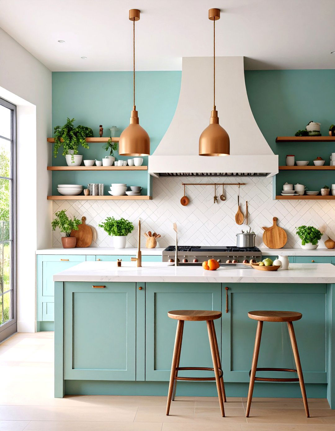 Plaster Hood Statements - 24 Organic Kitchen Design Ideas
