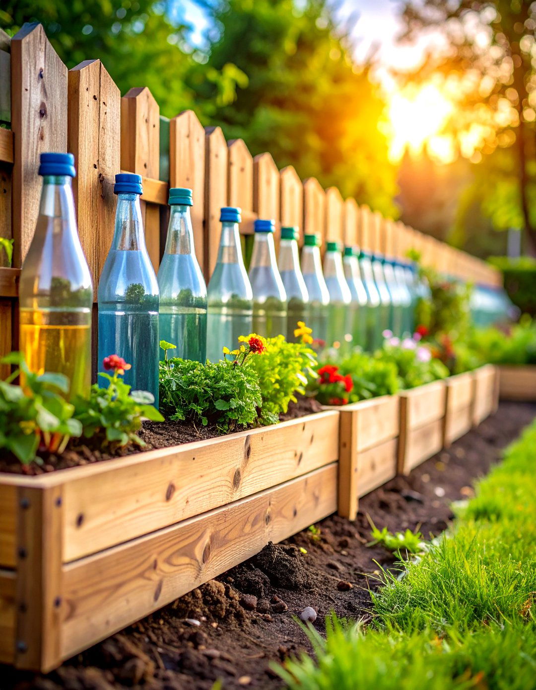 Plastic Bottle Walls - 24 Inexpensive Raised Garden Bed Ideas