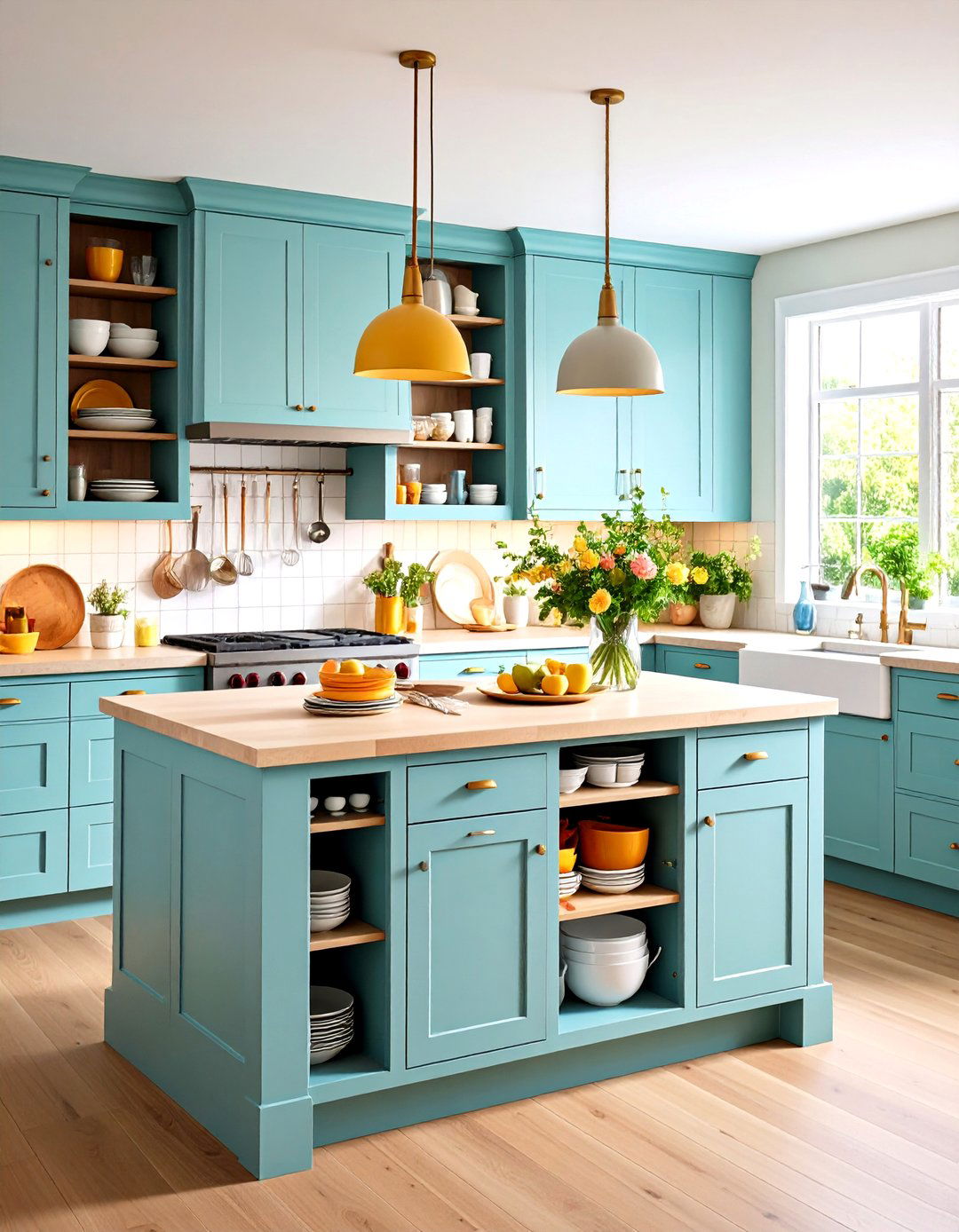 Plate And Dishware Storage - 24 Kitchen Island Storage Ideas