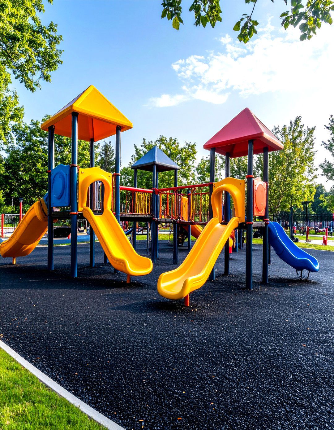 Play Area Safety Mulching - 24 Black Mulch Landscaping Ideas