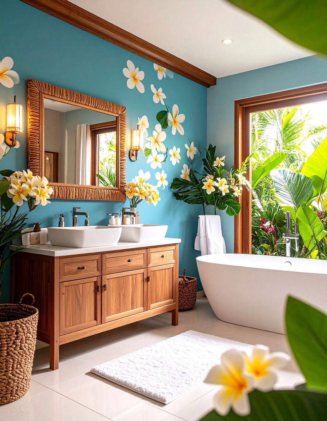 Plumeria Scented Powder Room - 24 Hawaiian Interior Design Ideas