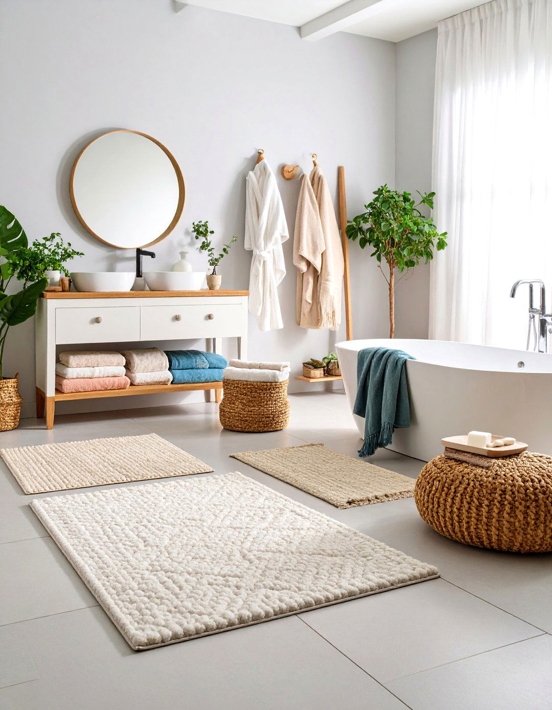 Plush Bathroom Rugs and Textiles - 24 Cozy Bathroom Ideas