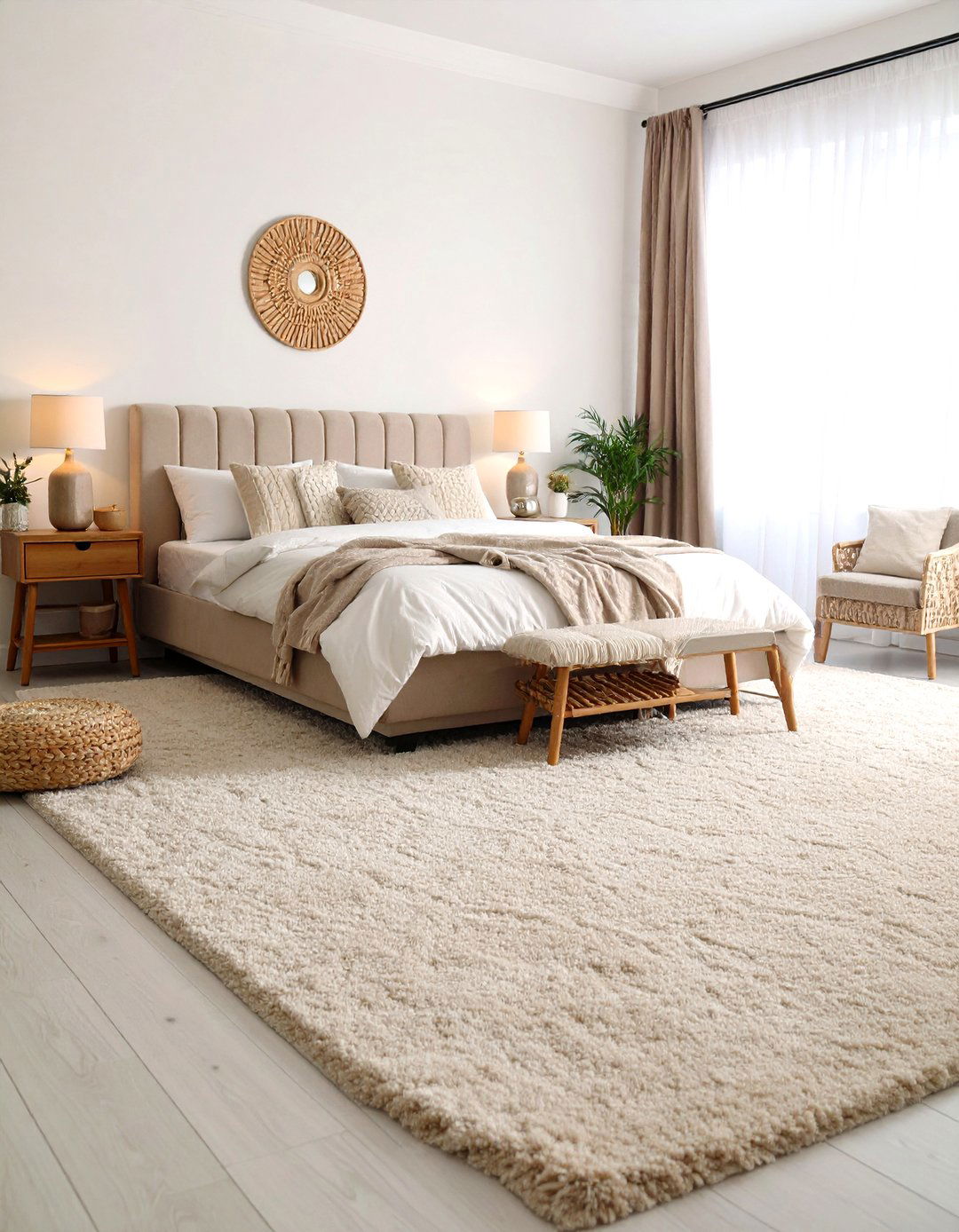 Plush Wall to Wall Carpeting - 24 Bedroom Flooring Ideas