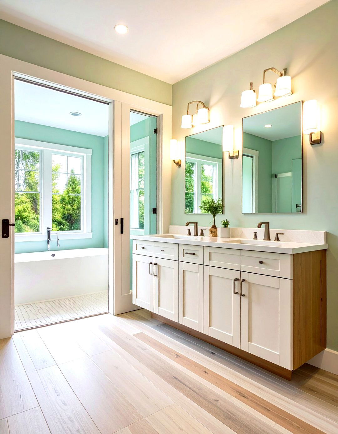 Pocket Door Privacy System - 24 Jack and Jill Bathroom Ideas