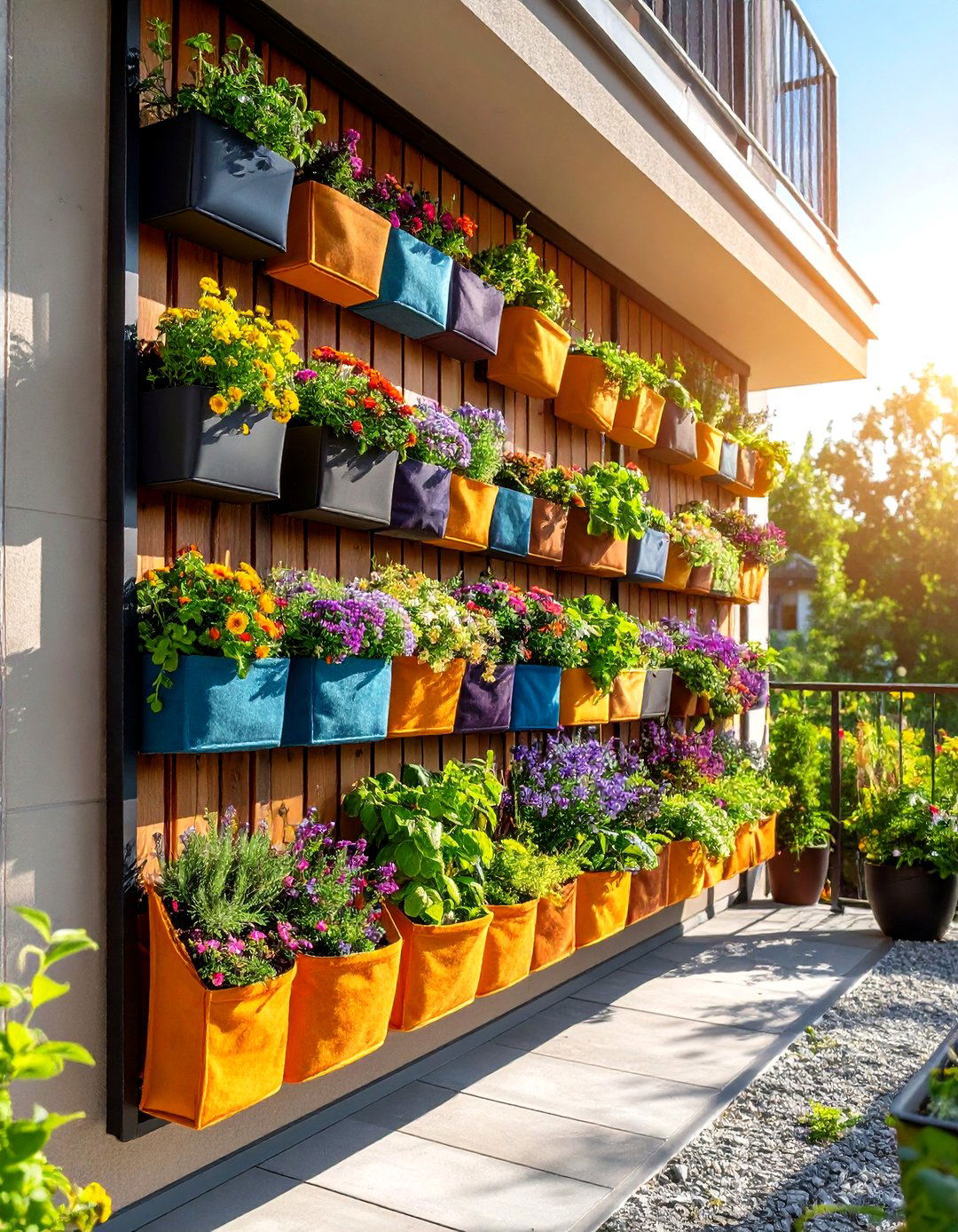 Pocket Planter Felt Wall - 24 Vertical Garden Ideas
