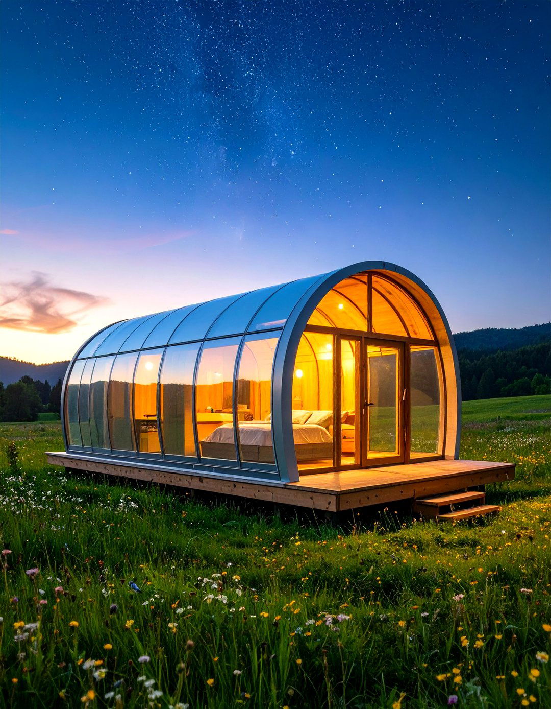 Pod Sauna with Glass Dome Roof - 24 Outdoor Sauna Ideas