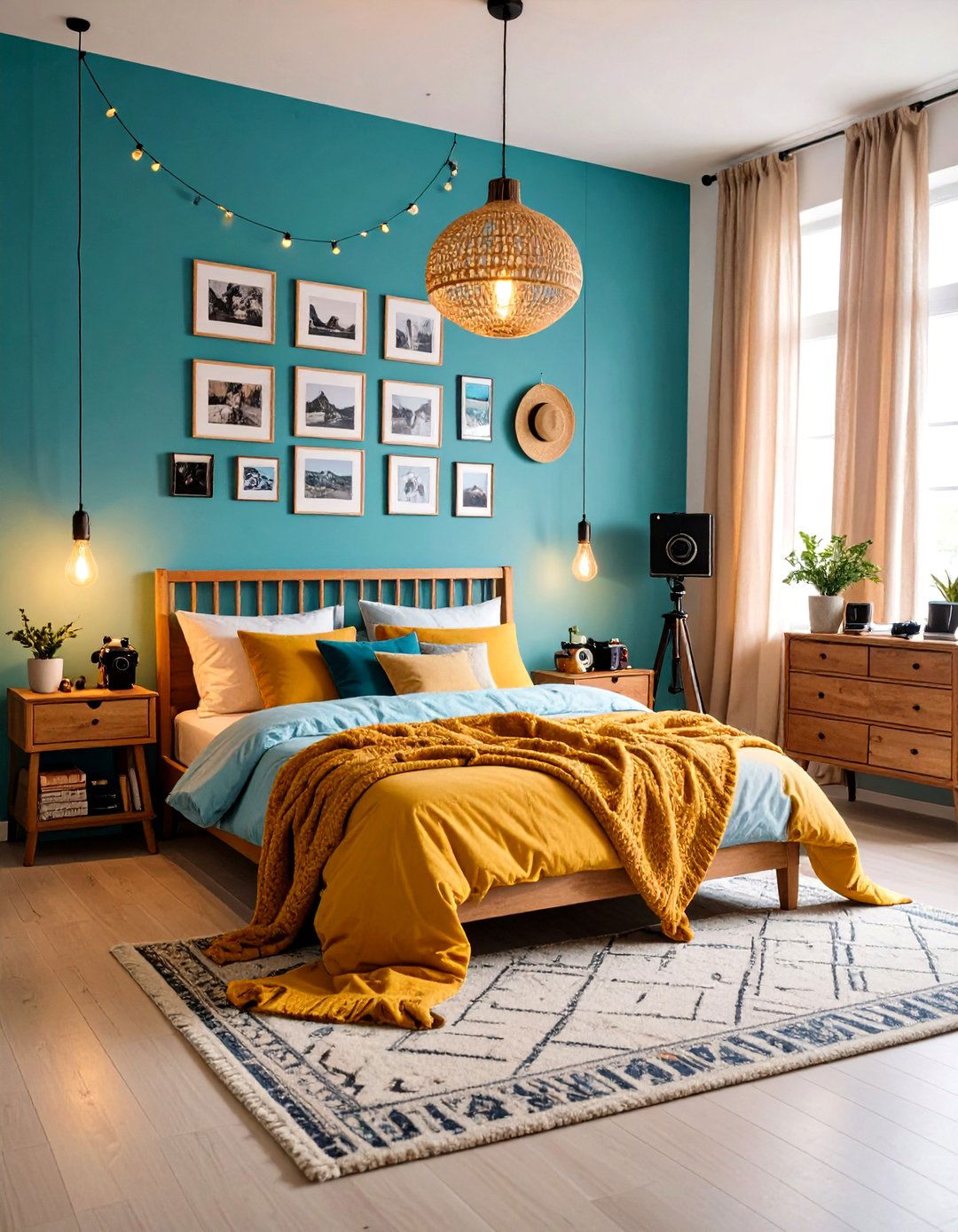 Polaroid Photography Hipster Bedroom with Instant Camera Memories - 24 Hipster Bedroom Ideas