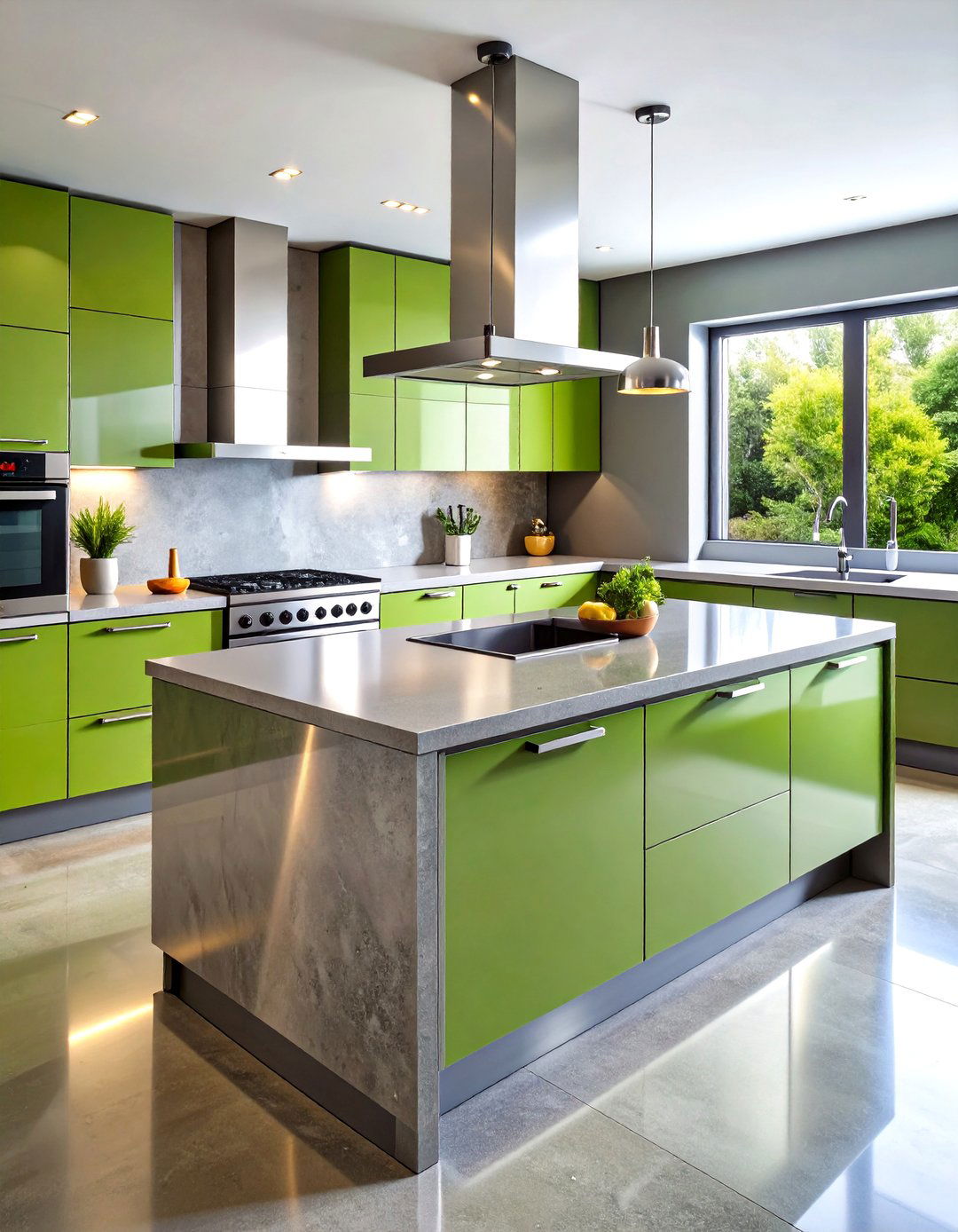Polished Concrete Countertops with High Gloss Finish - 24 Concrete Countertop Ideas