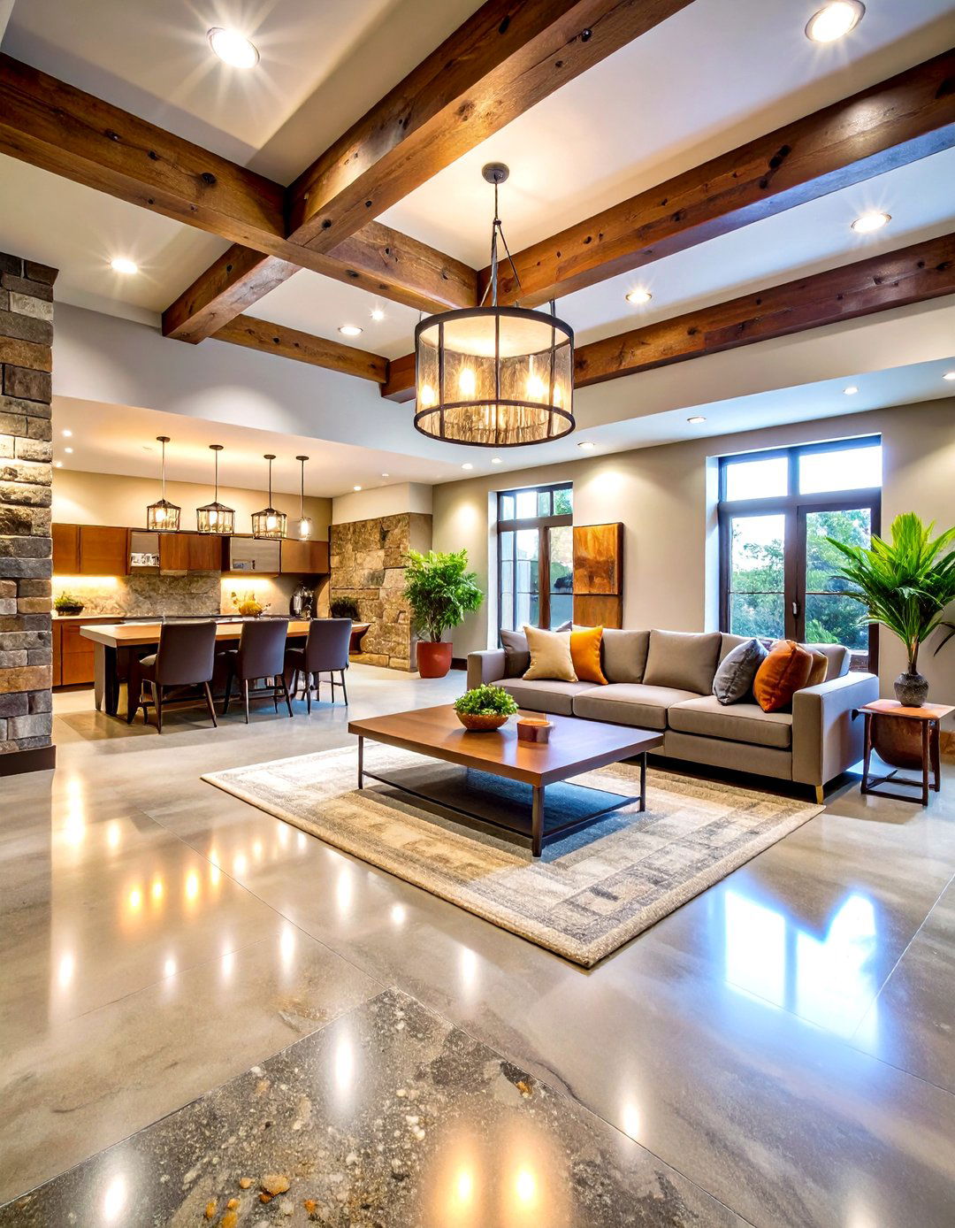 Polished Concrete Flooring - 24 Man Cave Flooring Ideas
