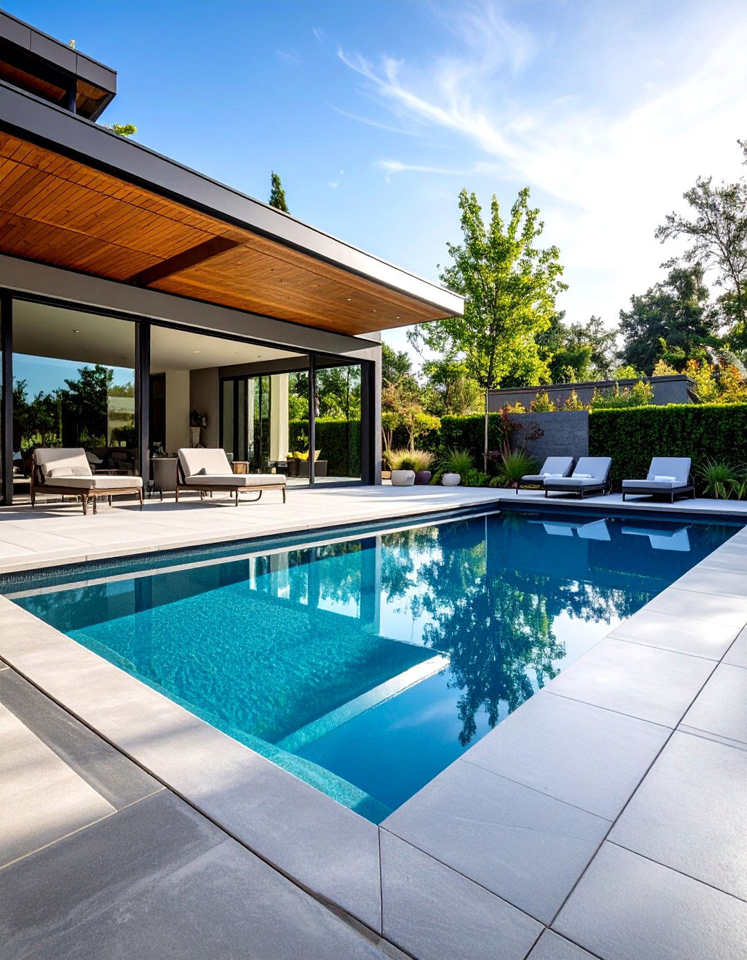 Polished Concrete Pool Deck - 24 Concrete Pool Deck Ideas