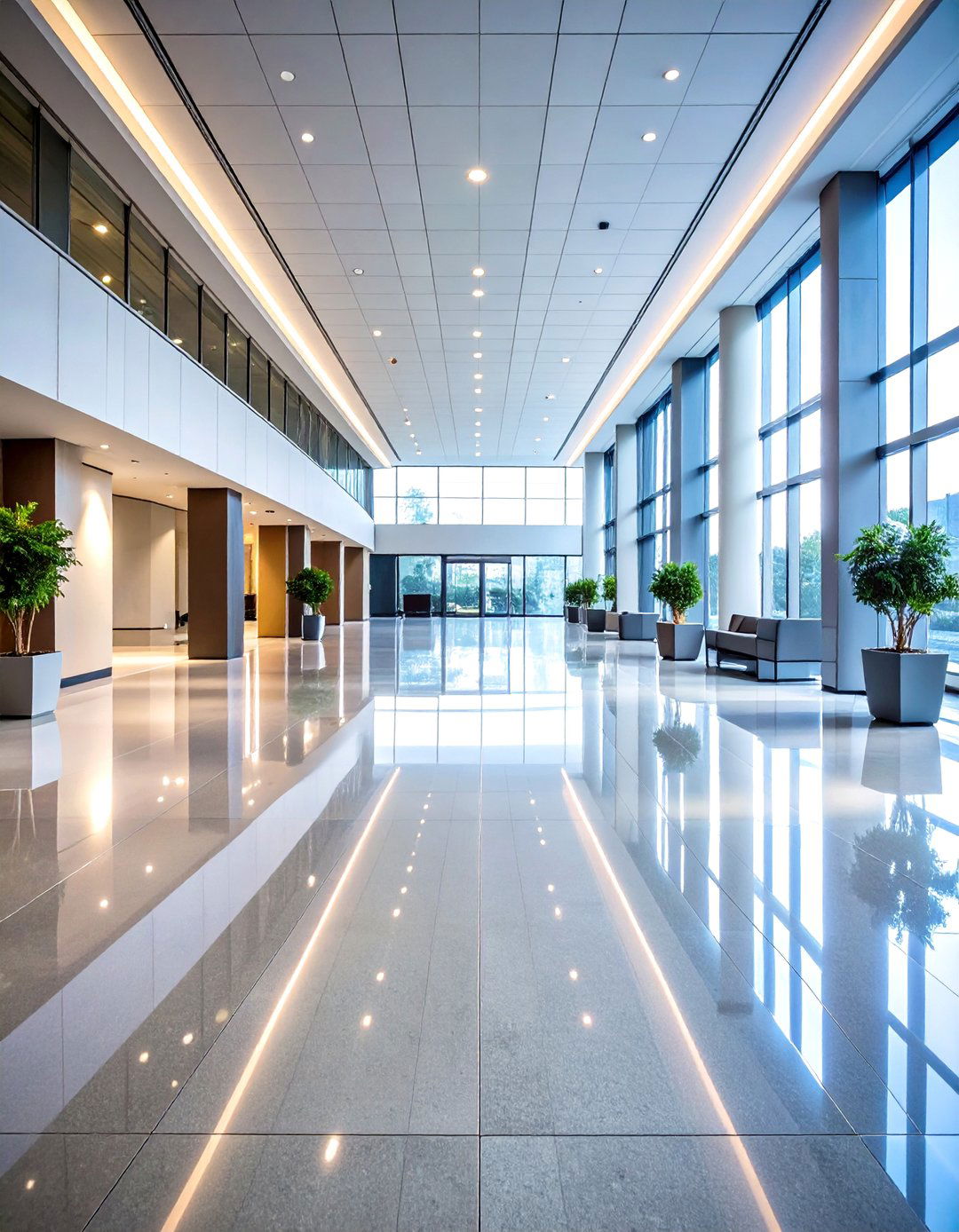 Polished Concrete with High Gloss Mirror Finish - 24 Types of Concrete Floor Finishes