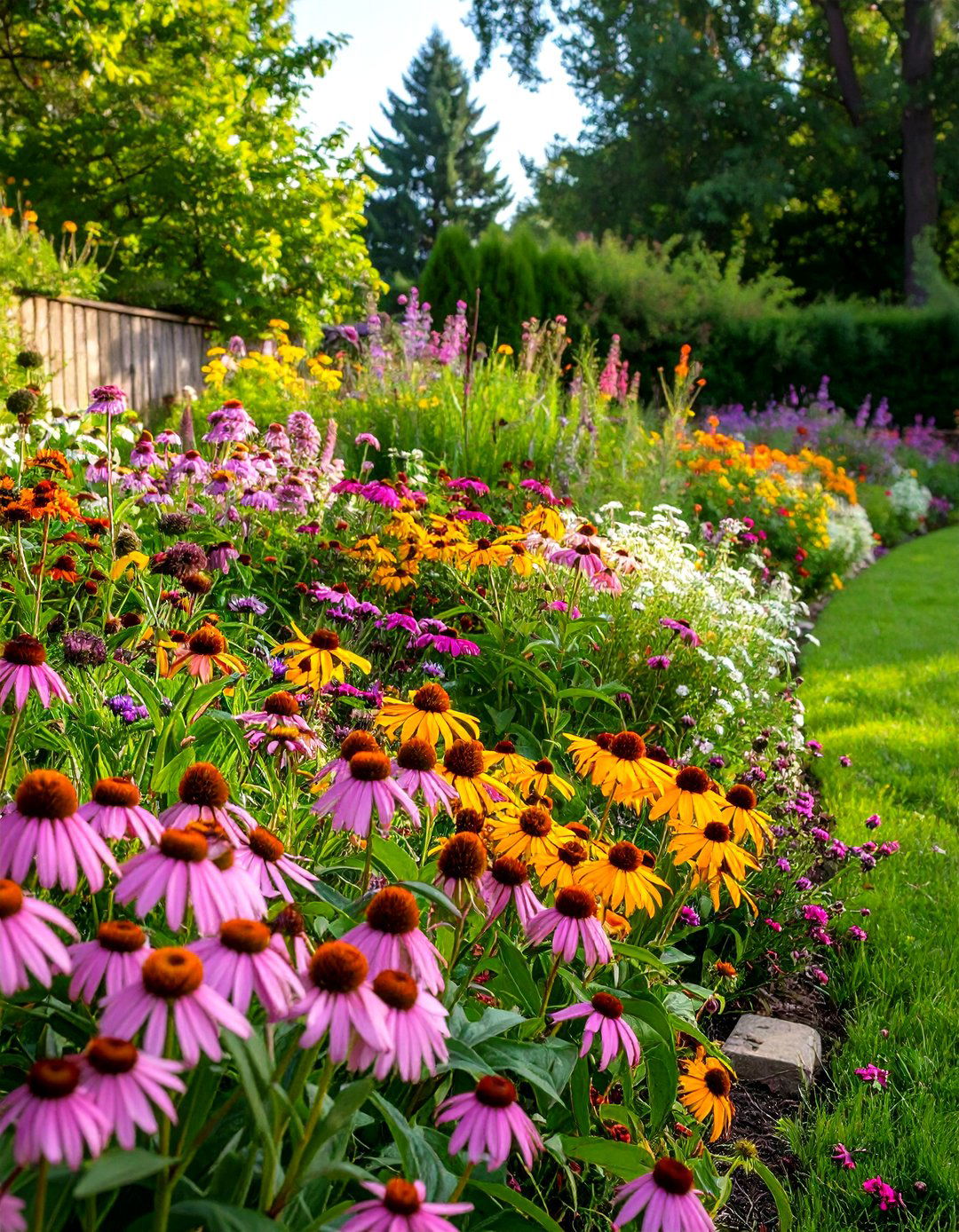 Pollinator Habitat Border Garden - 24 Low Maintenance Garden Border Ideas