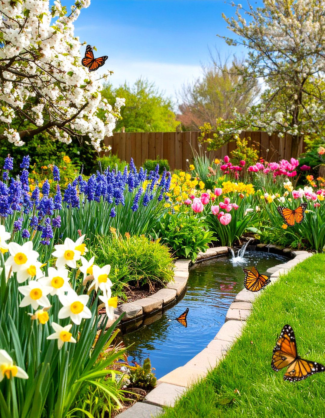 Pollinator Paradise Spring Border - 24 Spring Garden Ideas