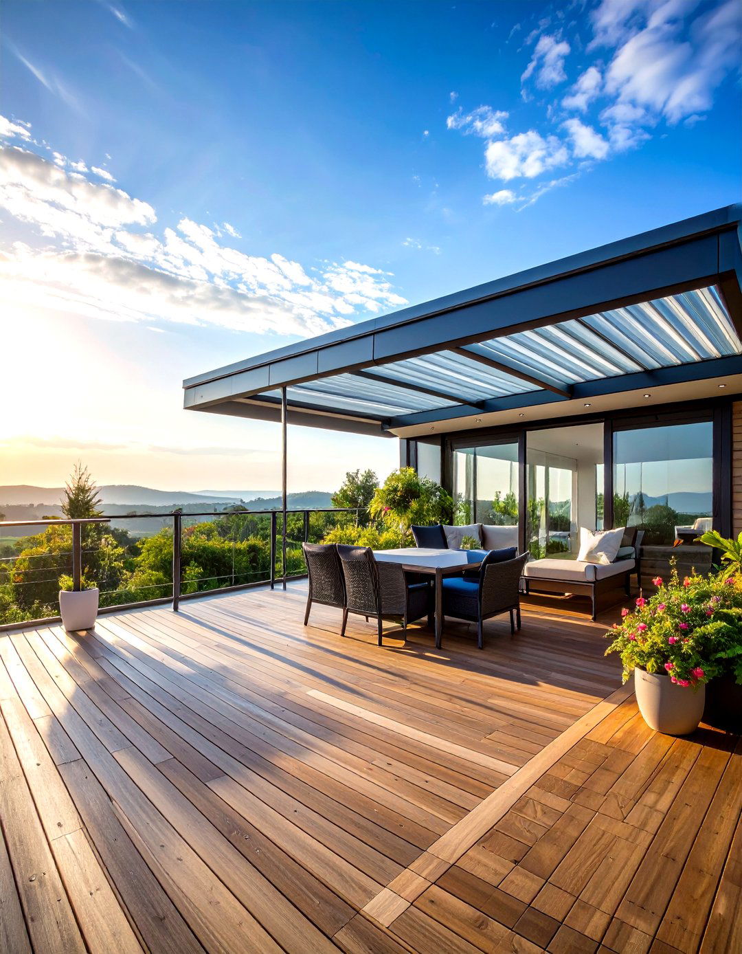 Polycarbonate Deck Cover - 24 Covered Deck Ideas