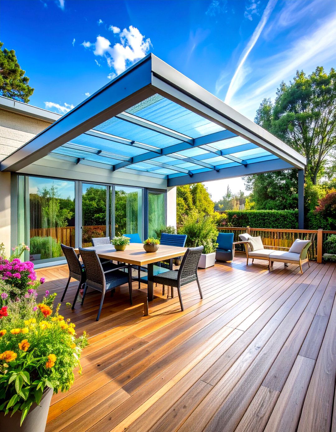 Polycarbonate Panel Roofing - 24 Deck Roof Ideas