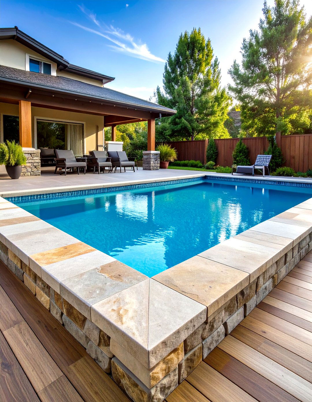 Pool Coping Stone Integration - 24 Pool Tile Ideas