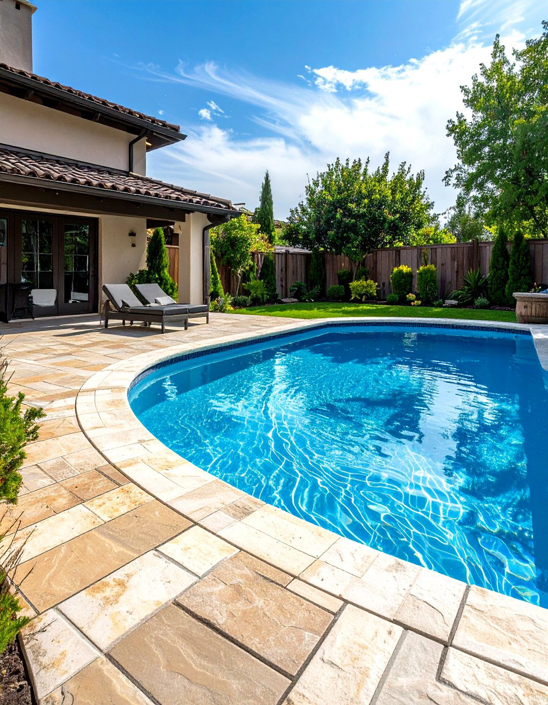 Pool Deck Flagstone Walkway - 24 Flagstone Walkway Ideas