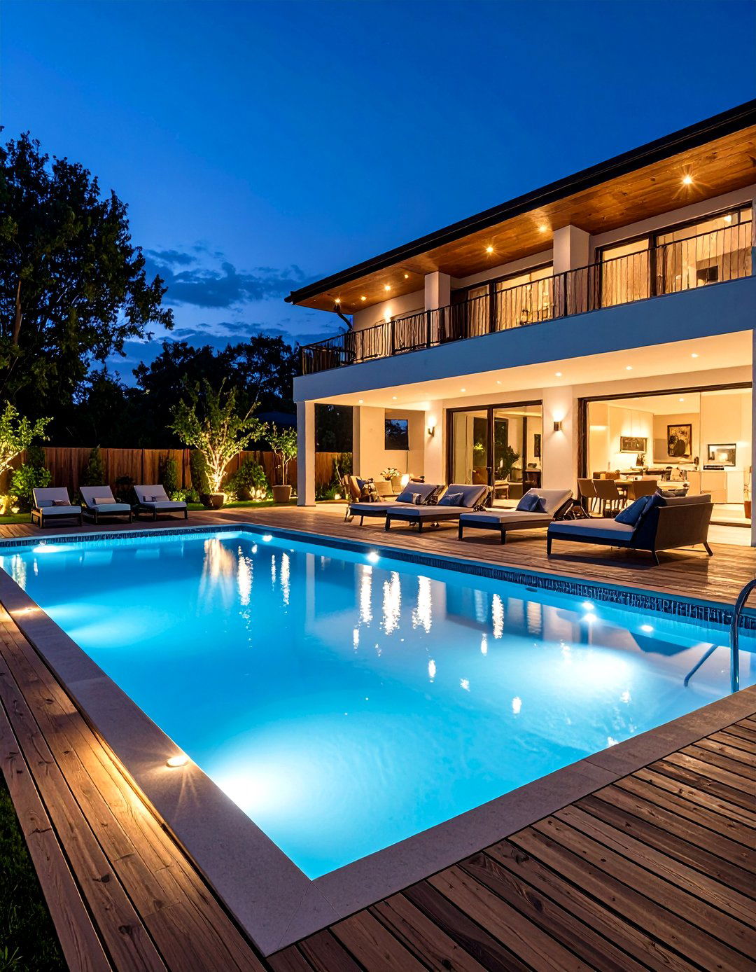 Pool Deck Safety Lighting - 24 Backyard Lighting Ideas