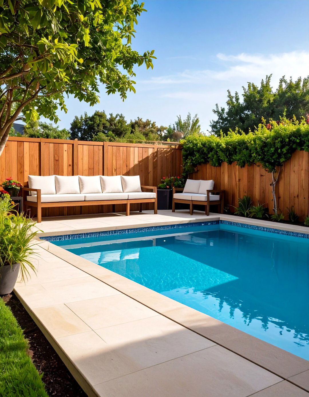 Pool Fence with Built In Seating and Storage - 24 Pool Fence Ideas