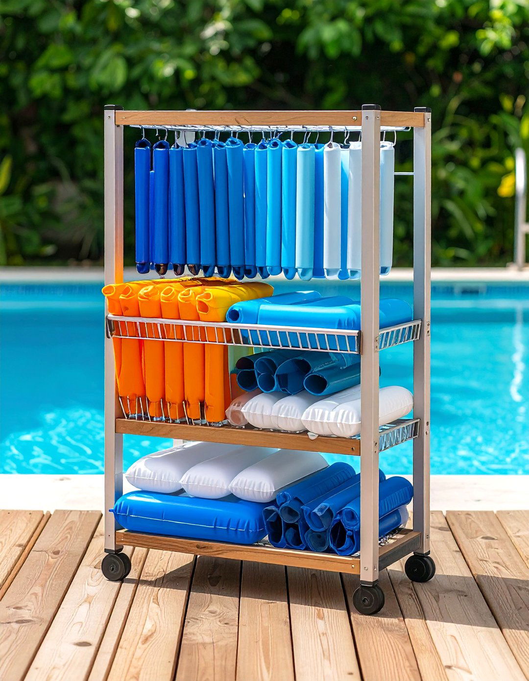 Pool Float Organization Racks - 24 Outdoor Toy Storage Ideas
