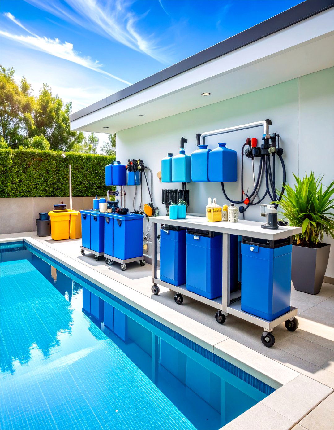 Pool Maintenance Station Organization - 24 Pool Storage Ideas