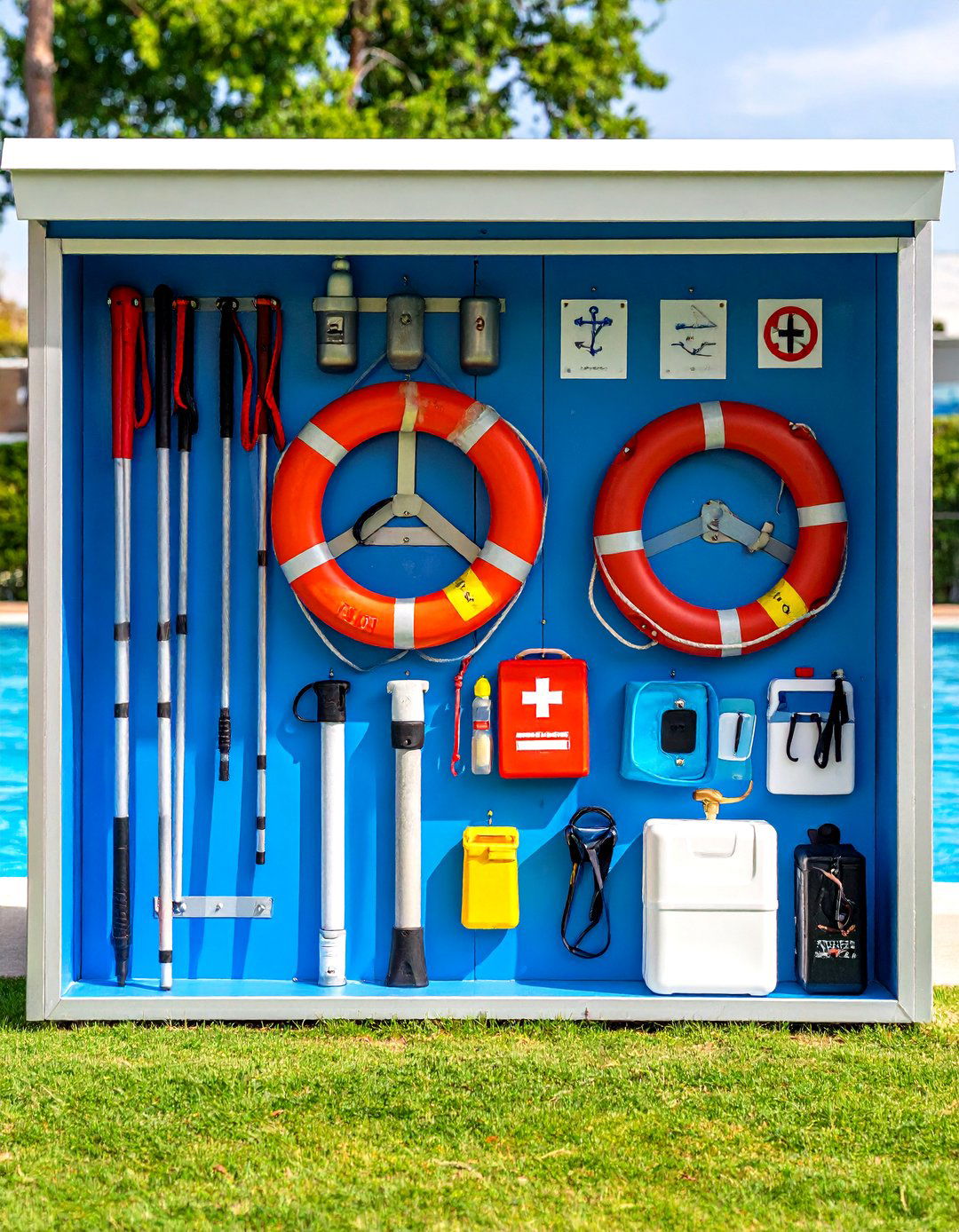 Pool Safety Equipment Storage Systems - 24 Pool Storage Ideas