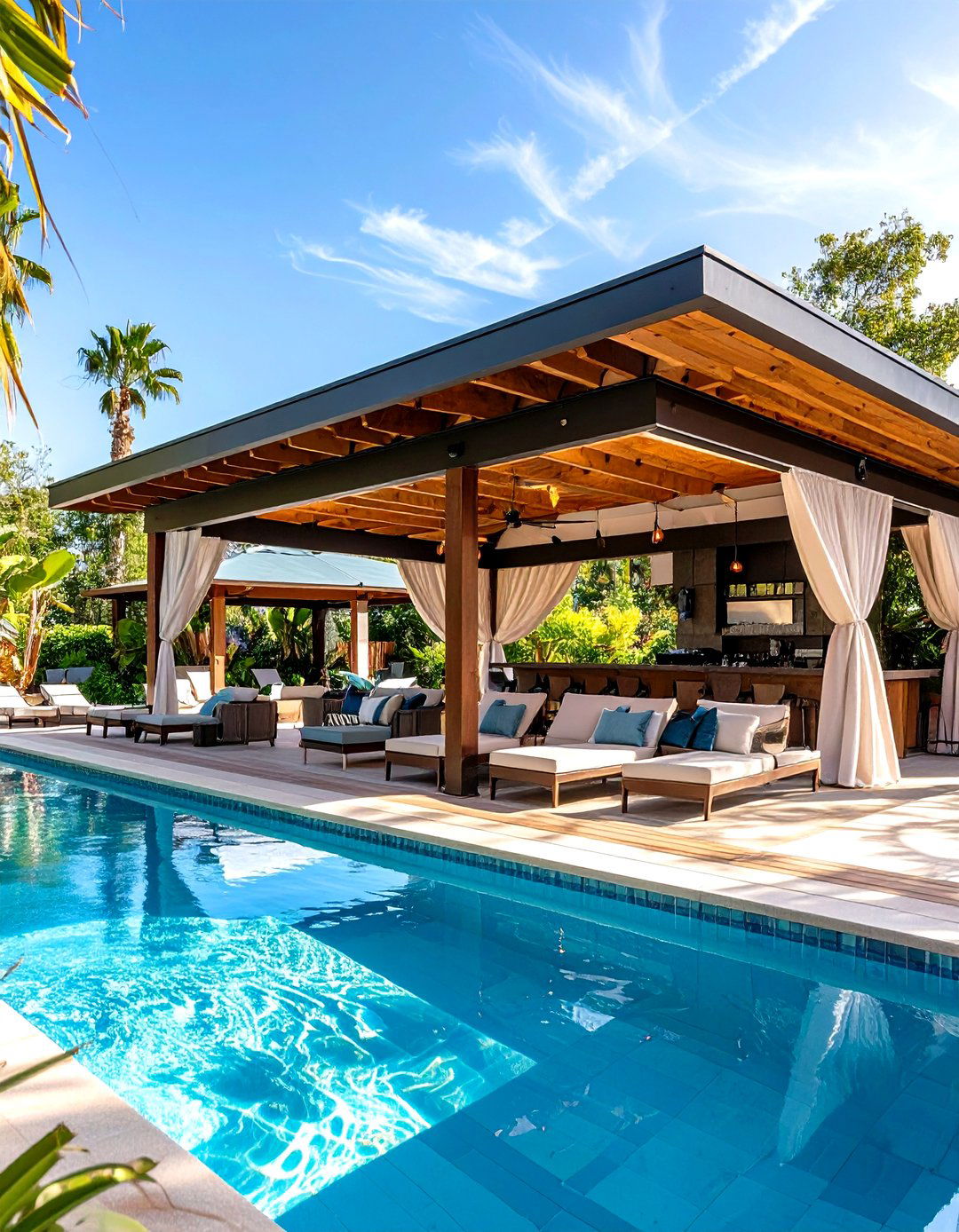 Poolside Cabana - 24 Covered Patio Ideas