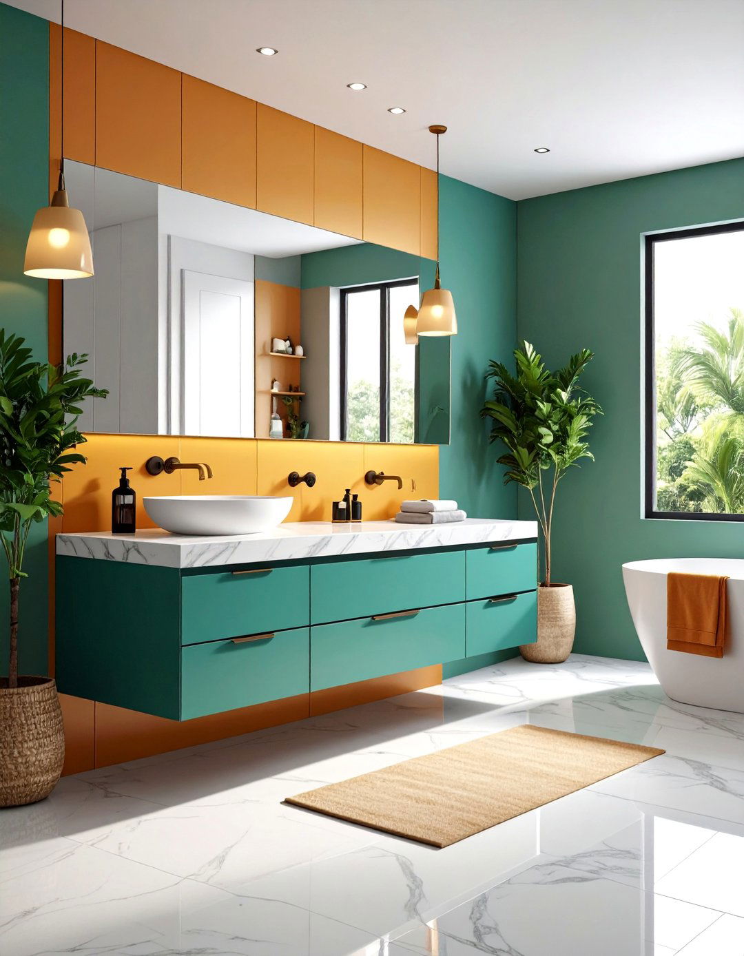 Porcelain Slab Contemporary Solutions - 24 Bathroom Countertop Ideas