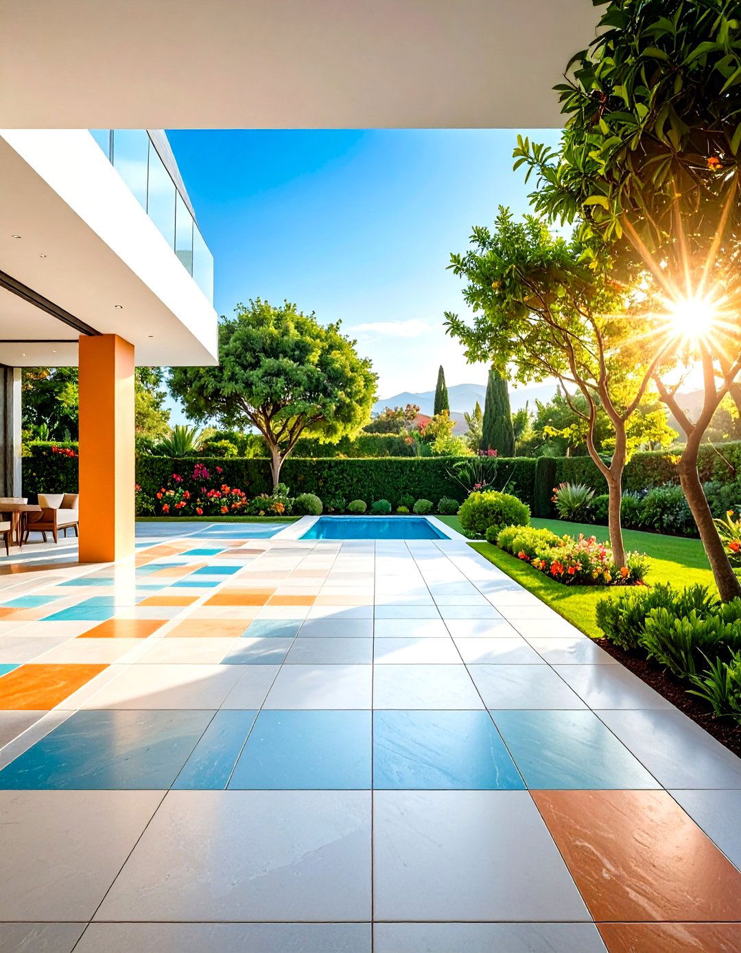 Porcelain Tile Modern Linear Design - 24 Paver Walkway Ideas