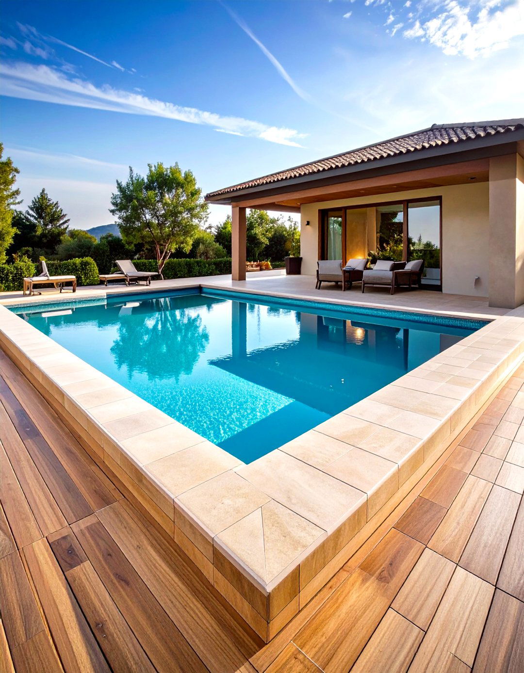 Porcelain Tile Pool Surround - 24 Above Ground Pool Walkway Ideas