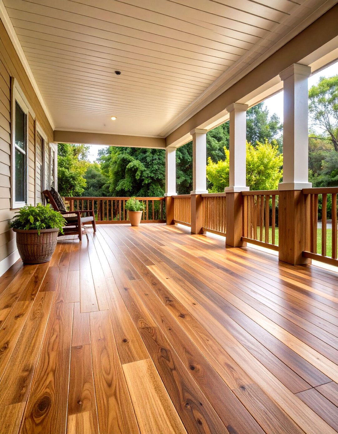 Porcelain Wood Look Planks - 24 Front Porch Tile Ideas