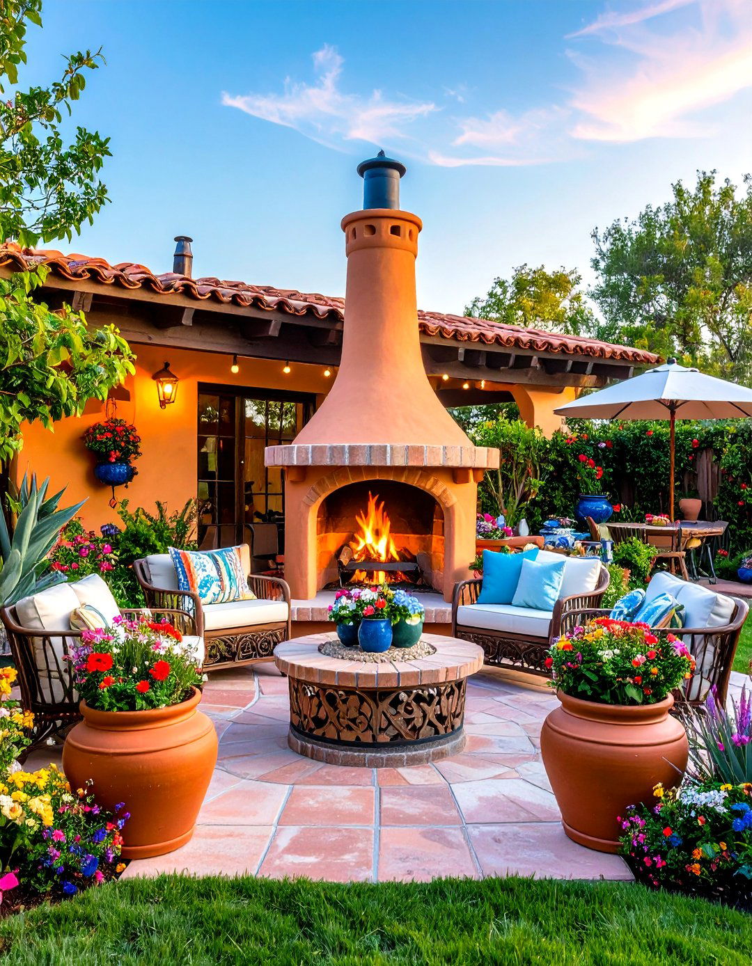 Portable Chiminea Patio Heating - 24 Outdoor Fireplace Ideas