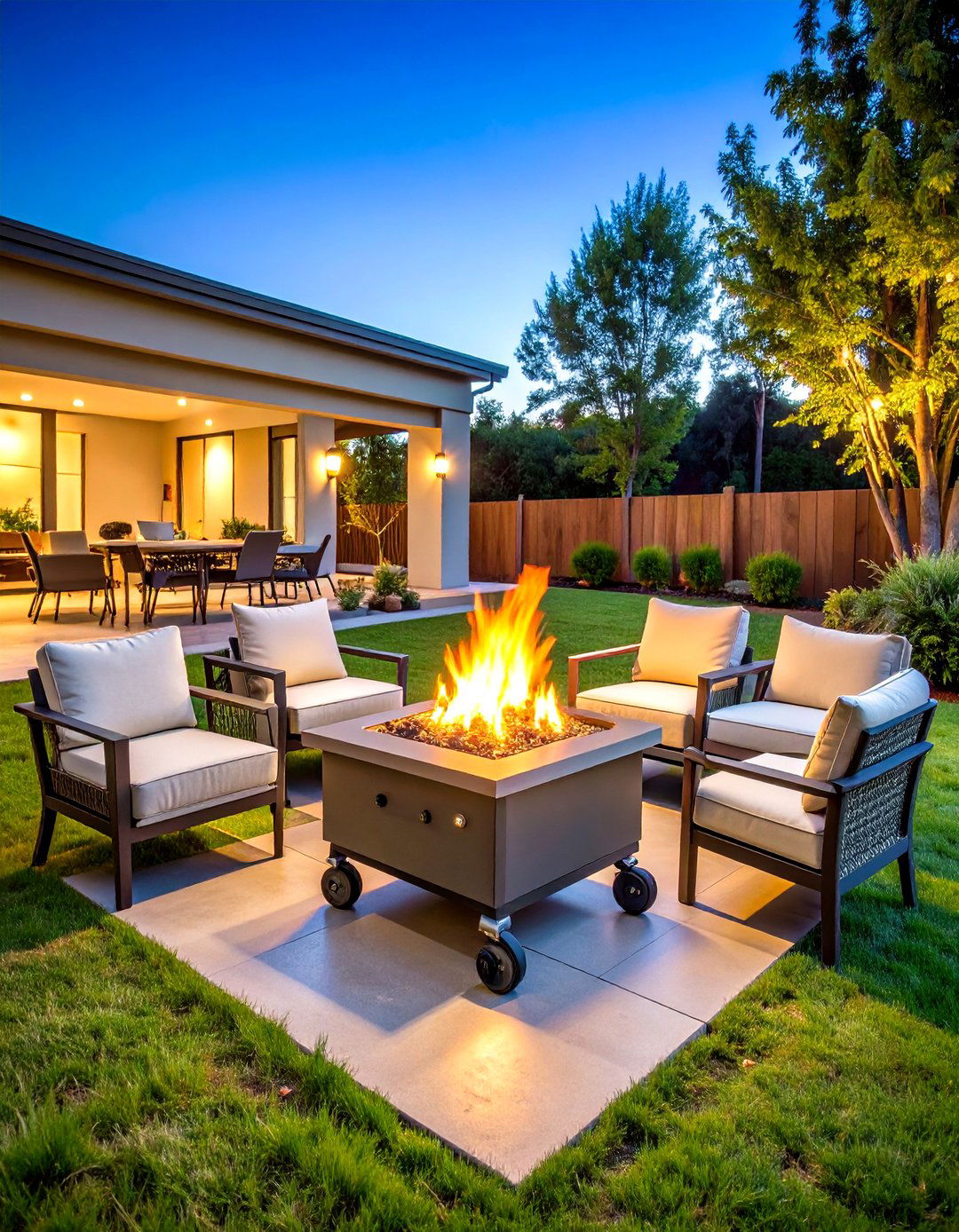 Portable Propane Fire Pit for Flexible Positioning - 24 Fire Pit Ideas
