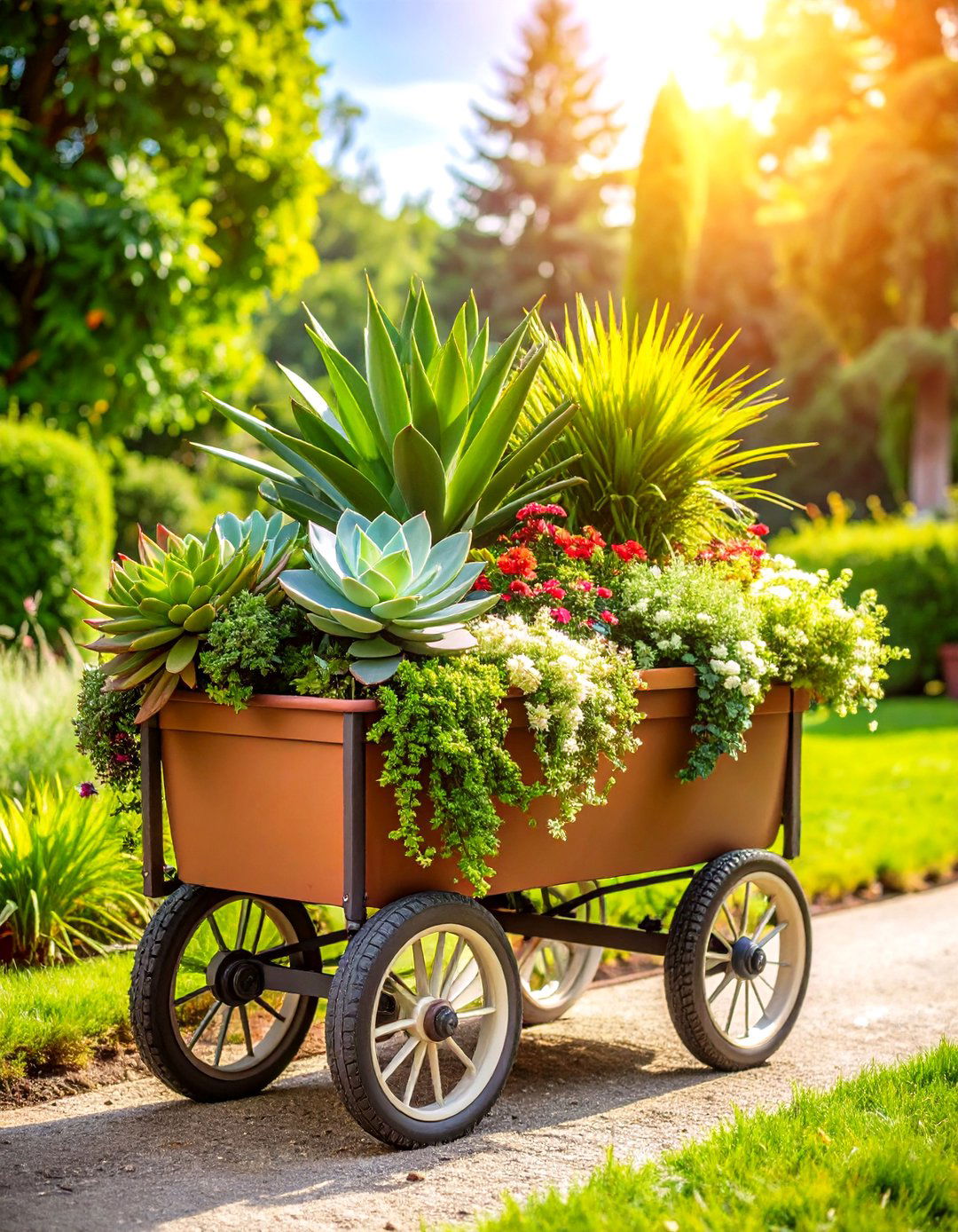 Portable Rolling Container Gardens - 24 Outdoor Succulent Container Ideas