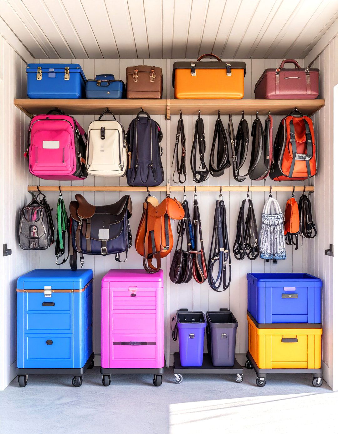 Portable Storage Organization - 24 Tack Room Ideas