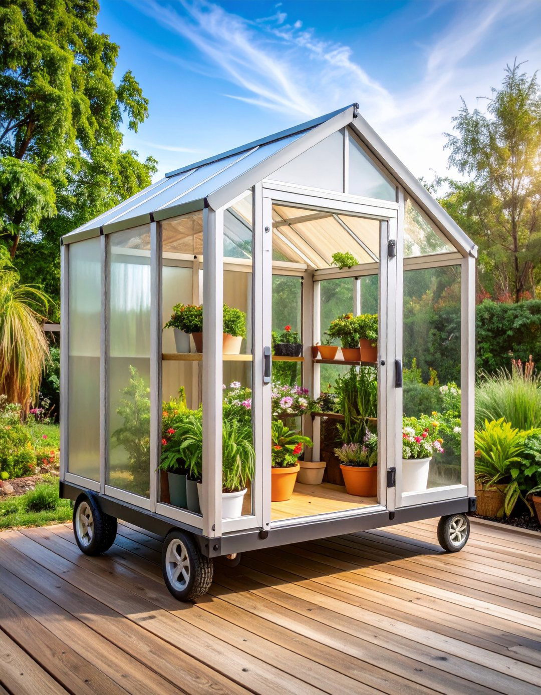 Portable Wheeled Greenhouse - 24 Porch Greenhouse Ideas
