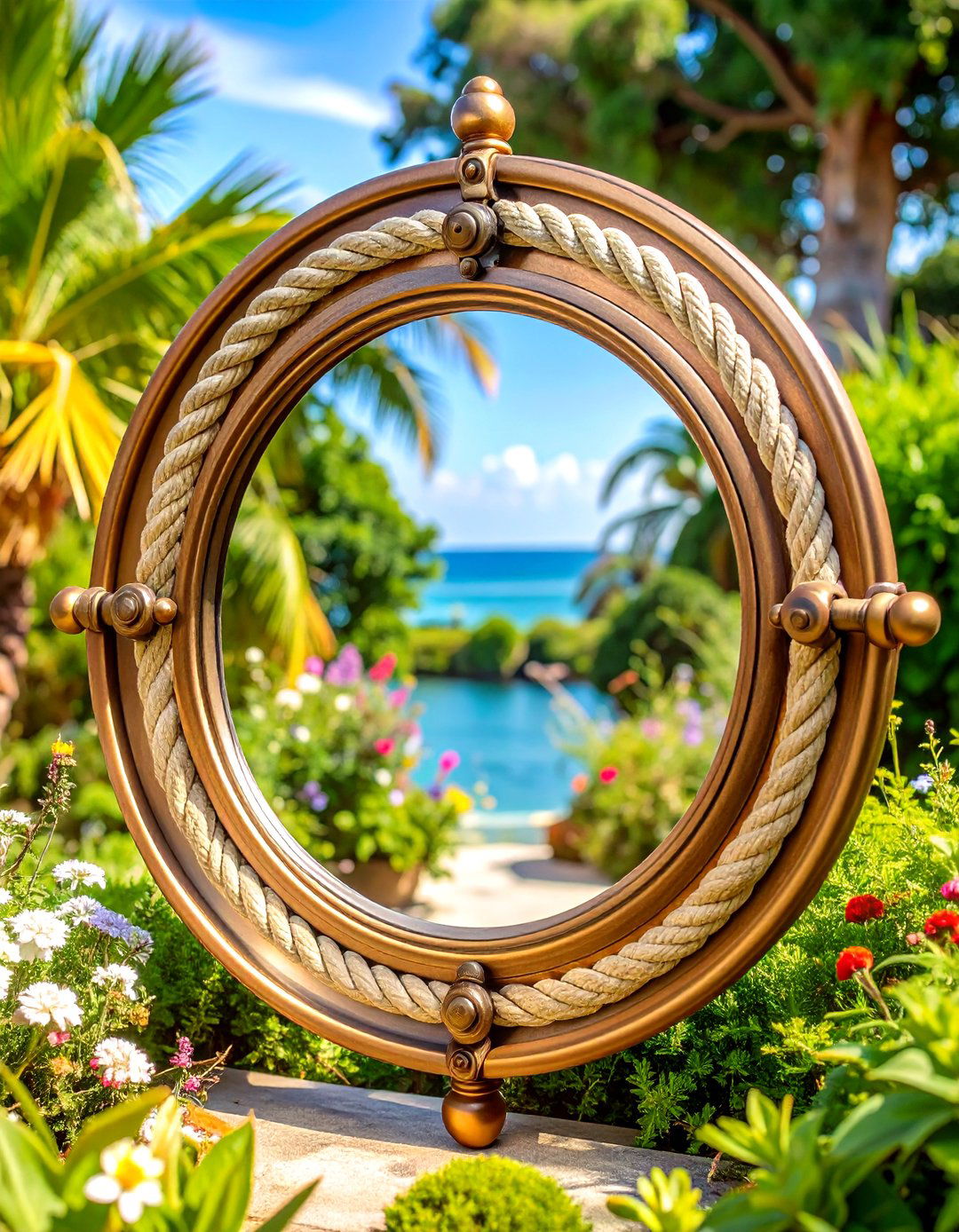 Porthole Marine Garden Mirrors - 24 Garden Mirror Ideas