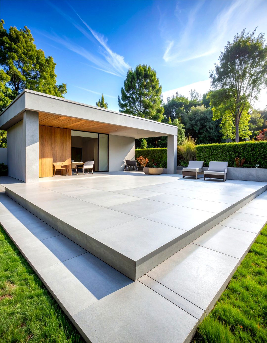 Poured Concrete Foundation Design - 24 Mid-century Modern Patio Ideas