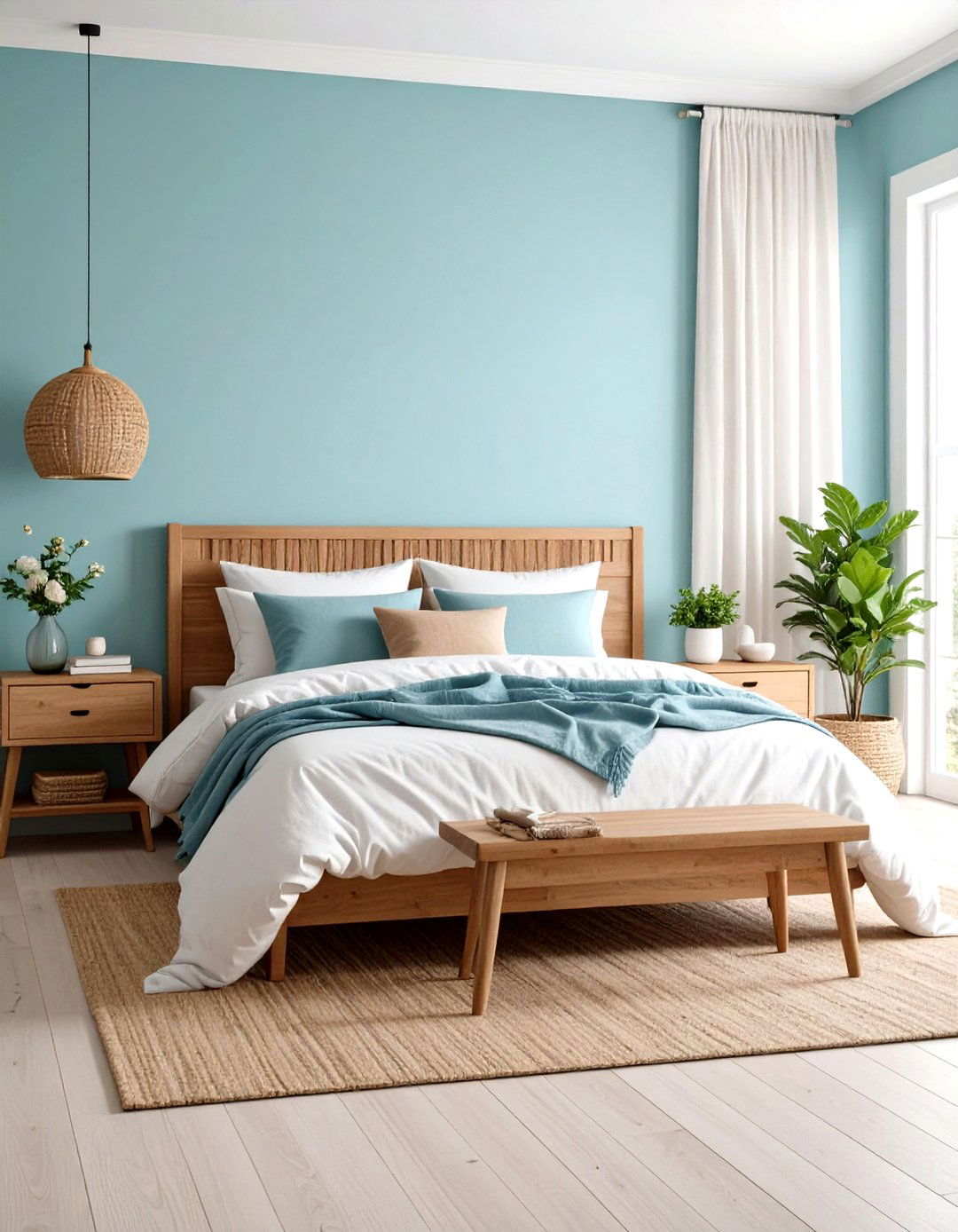 Powder Blue Bedroom Sanctuary - 24 Pastel Colour Ideas for Your Home