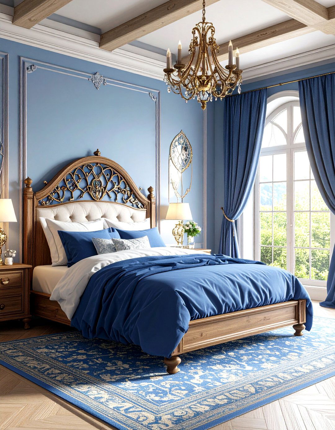 Powder Blue Medieval Castle Bedroom - 24 Pastel Goth Bedroom Ideas